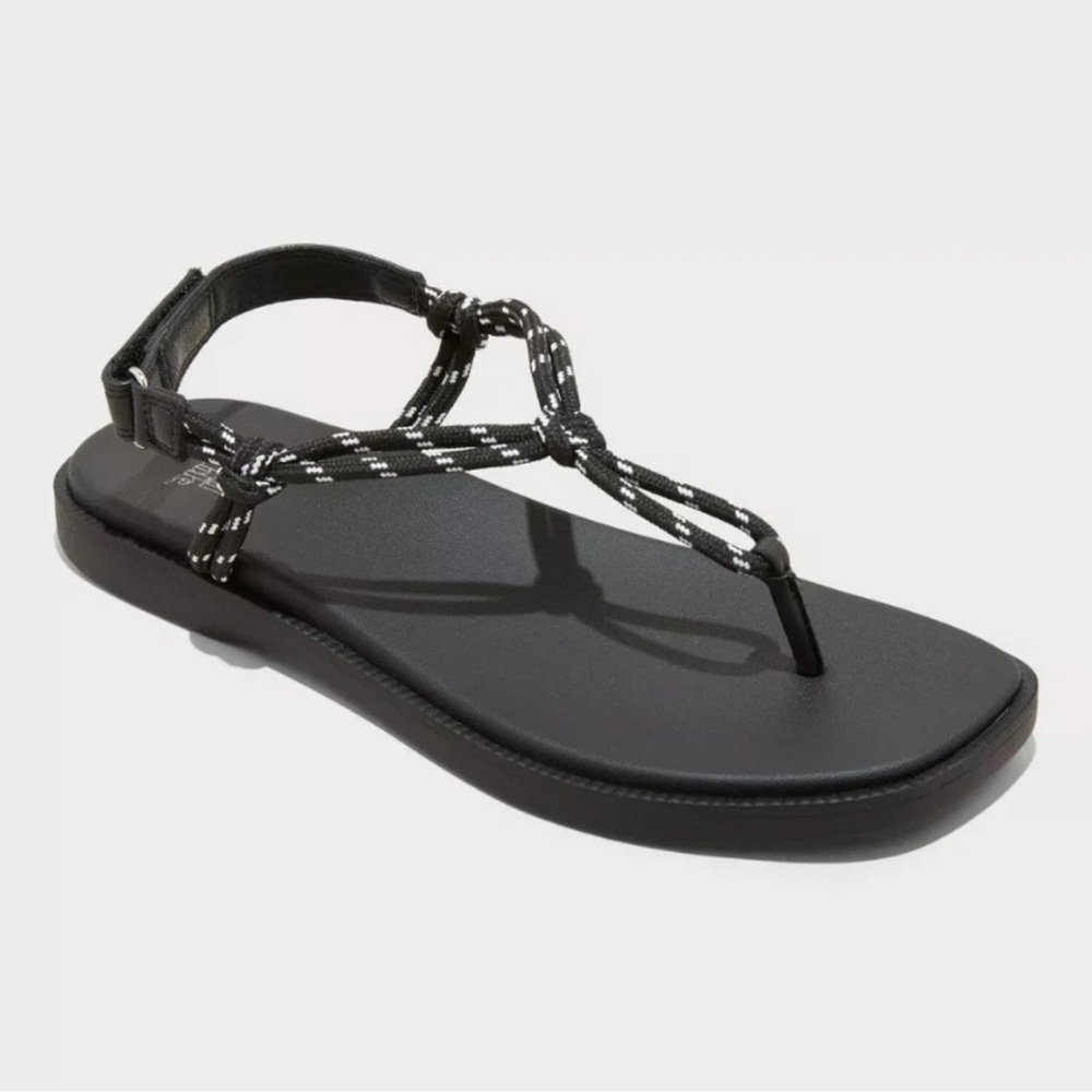 WILD FABLE  Women's Black Carson
Rope Hiker sandals size various